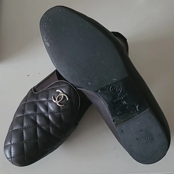 CHANEL Brown Quilted Loafers - Picture 4 of 7